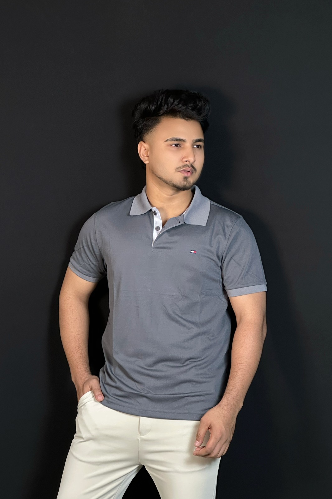 'গ্রে' কালার পোলো টি-শার্ট-TM